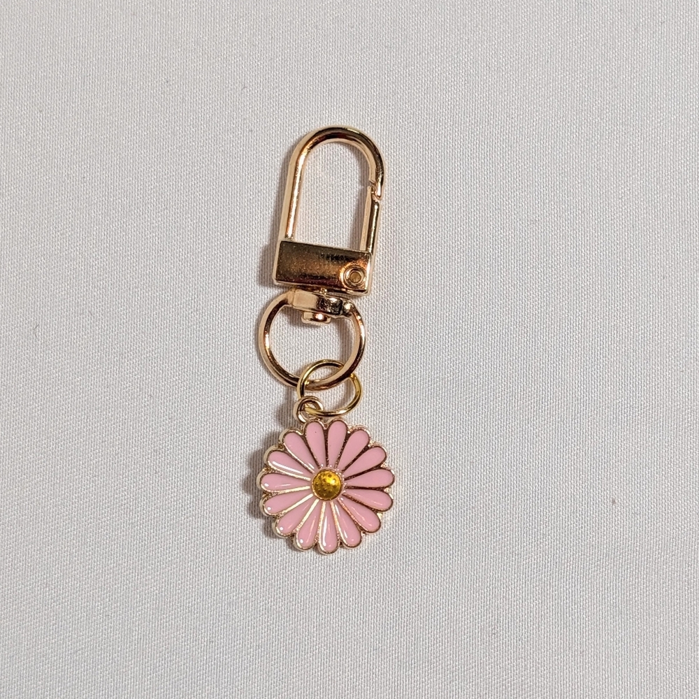 JoJo Styles Mini Pink Daisy Bag Charm / Keychain